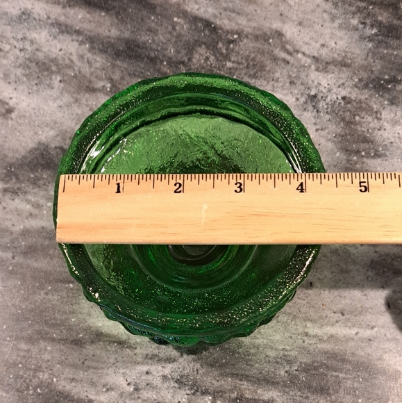 Vintage EO Brody Green Glass Candlestick Candle Holder - Picture 4 of 4